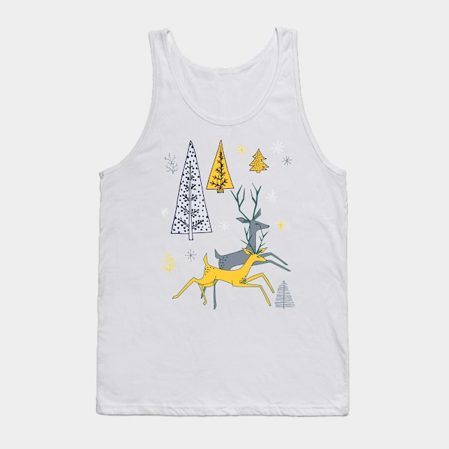 Cute Cartoon Deer Tank Top by SWON Design